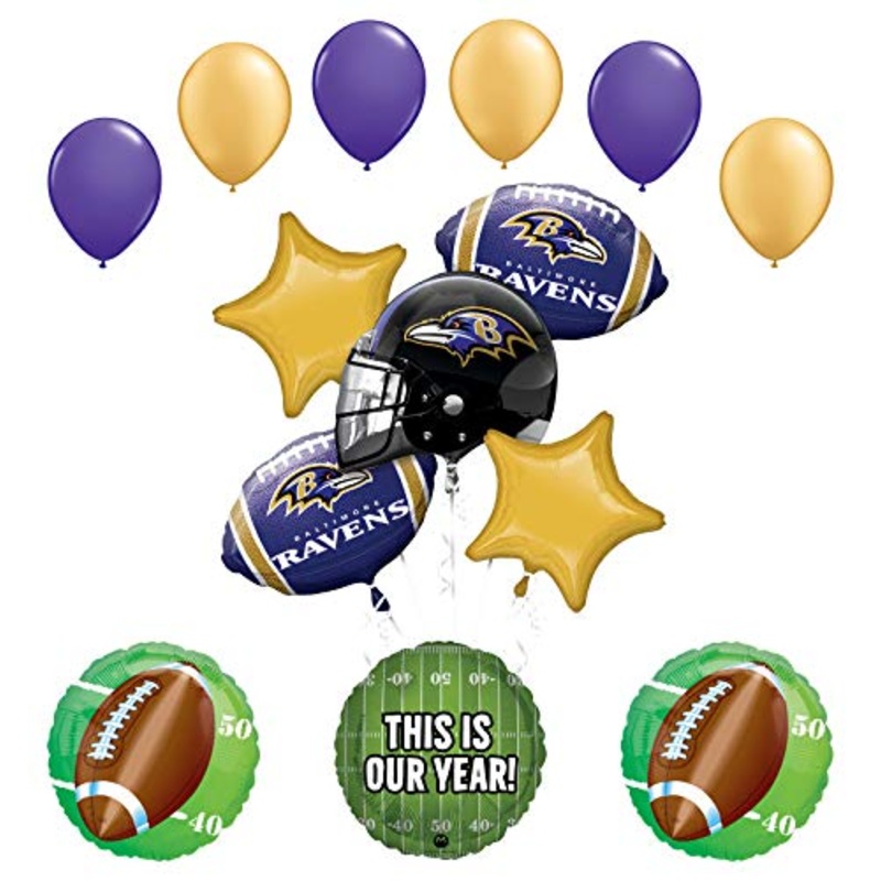 Mayflower Products Baltimore Ravens Football Party Supplies This is Our Year Balloon Bouquet Decoration