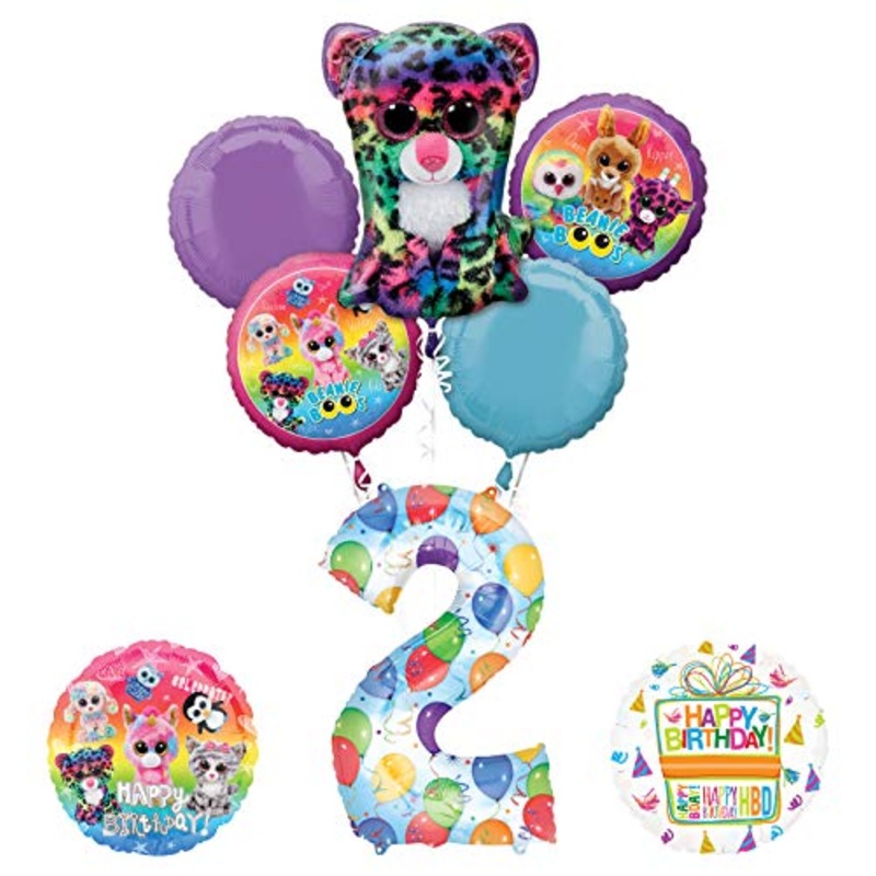 Mayflower Products Beanie Boos 2nd Birthday Party Supplies Balloon Bouquet Decoration