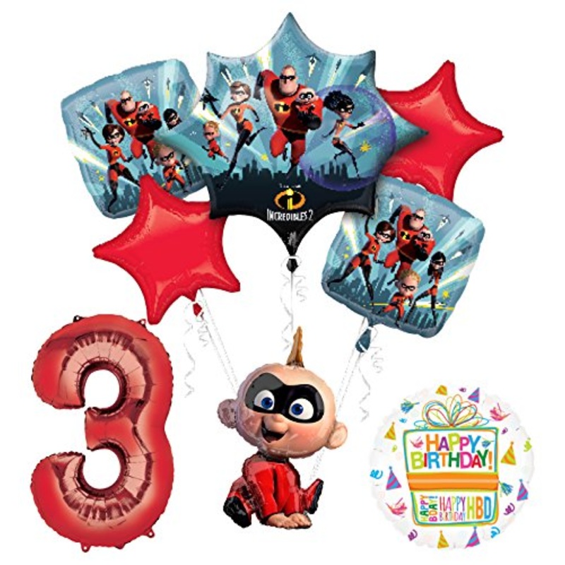 Mayflower Products Incredibles Jack Jack party supplies 3rd Birthday Balloon Bouquet Decorations