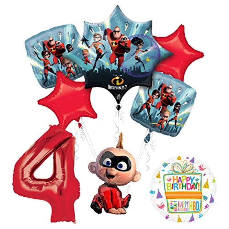 Mayflower Products Incredibles Jack Jack party supplies 4th Birthday Balloon Bouquet Decorations