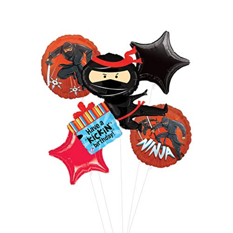 Mayflower Products Ninja Birthday Party Supplies Have A Happy Kickin Birthday Balloon Bouquet Decorations