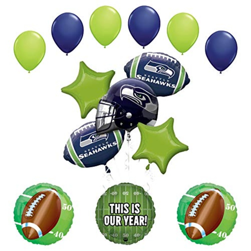 Mayflower Products Seattle Seahawks Football Party Supplies This is Our Year Balloon Bouquet Decoration