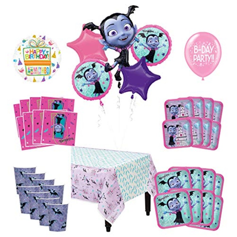 Mayflower Products Vampirina Birthday Party Supplies 16 Guest Decoration Kit and Balloon Bouquet 89 pc