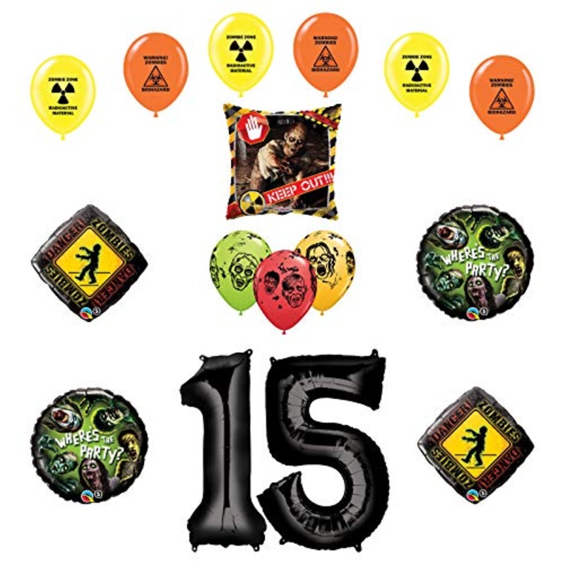Mayflower Products Zombies Party Supplies 15th Birthday The Walking Dead Balloon Bouquet Decorations