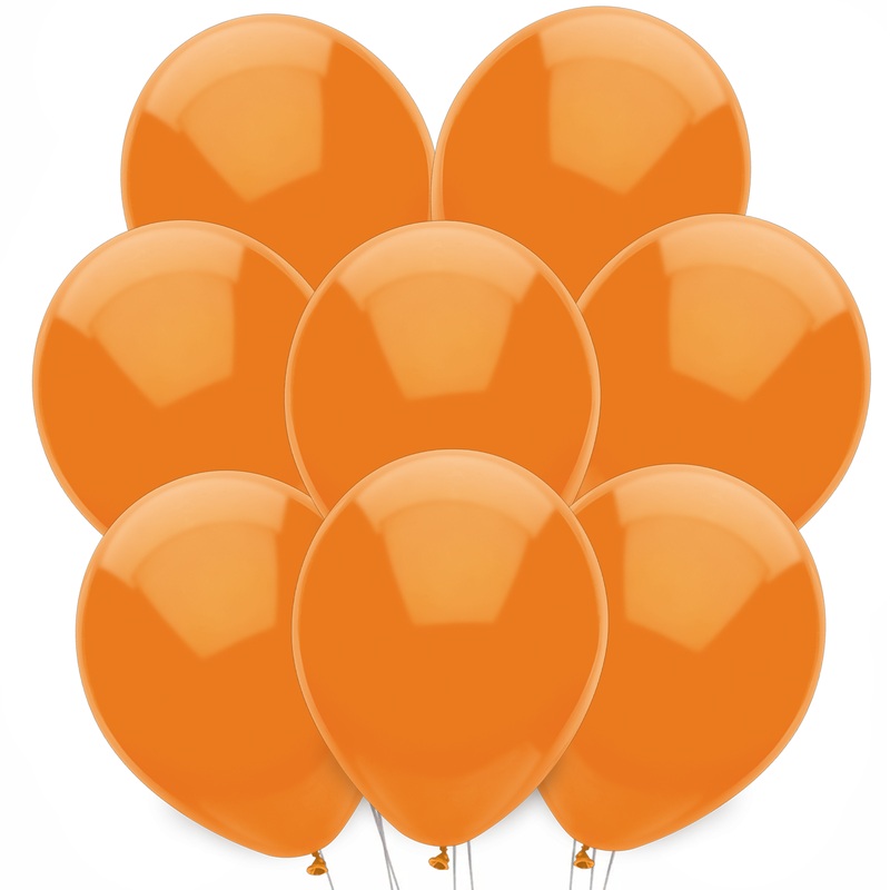 Orange Latex Balloons 12 inches 8 ct