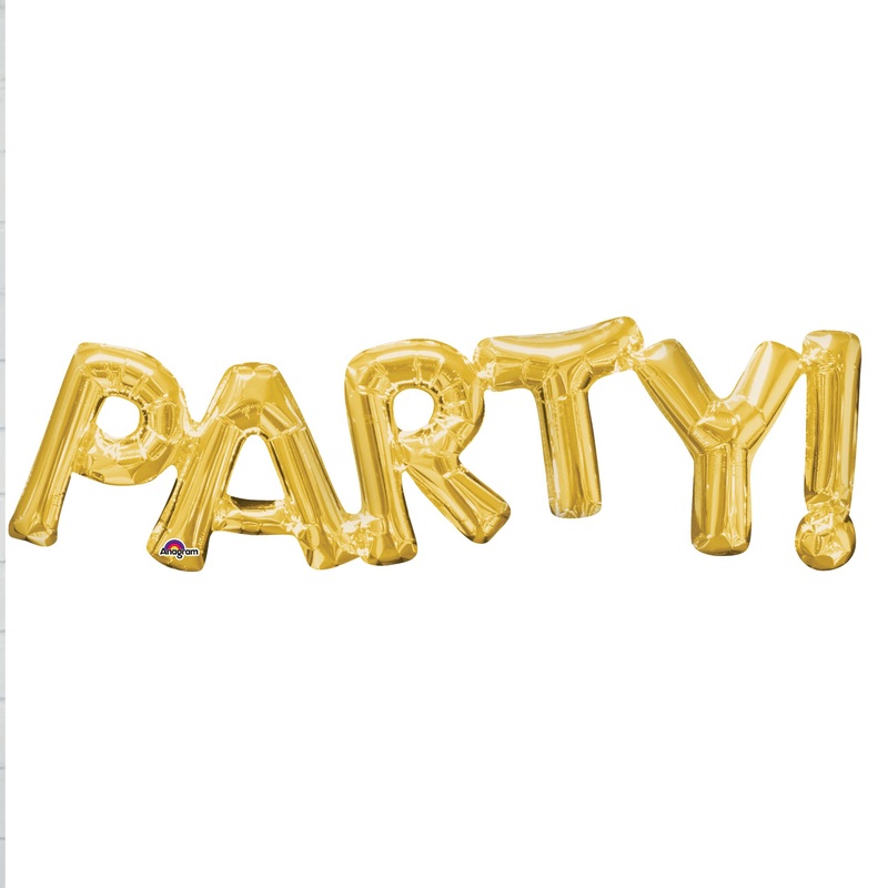 Party! In Gold Foil Balloon 33 Inches