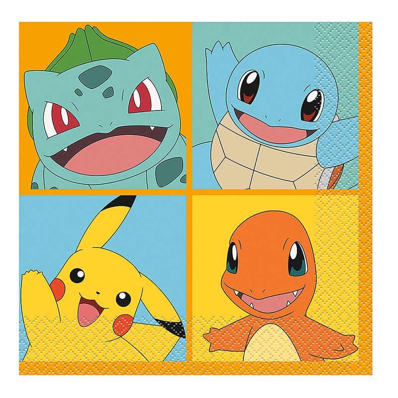 Pokmon Party Character Paper Luncheon Napkins 16 Ct