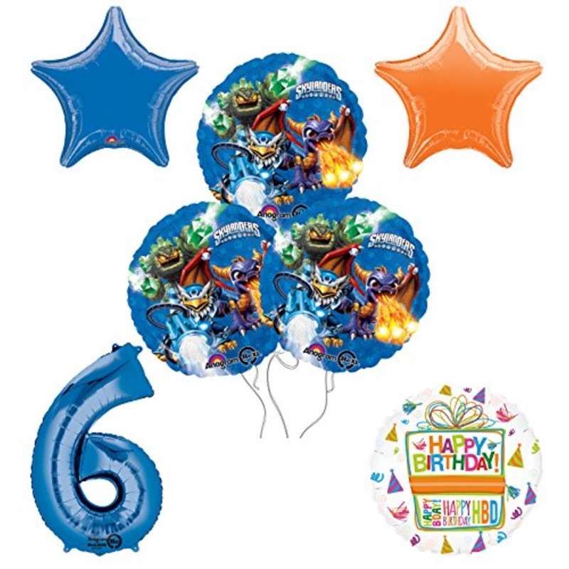 Skylanders 6th Birthday Party Supplies and Balloon Decoration Bouquet Kit