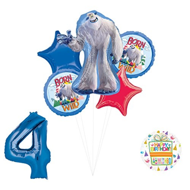 Smallfoot 4th Birthday Balloon Bouquet Decorations and Party Supplies