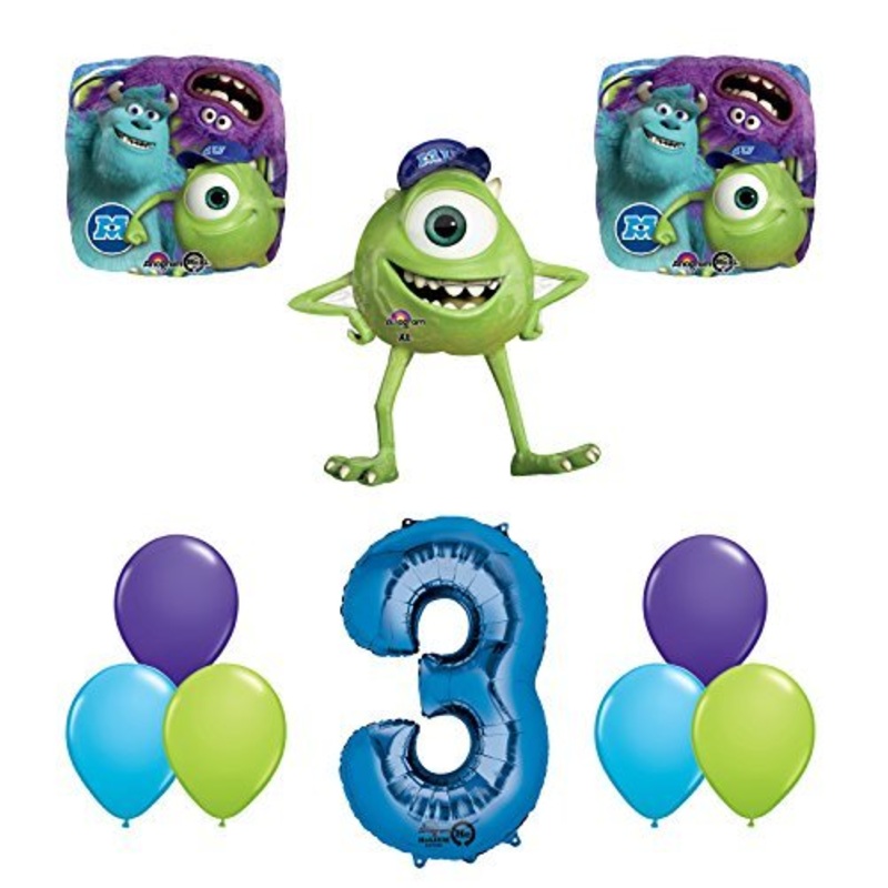 The Ultimate Monsters University Monsters Inc 3rd Birthday Party Supplies and Balloon Decorations