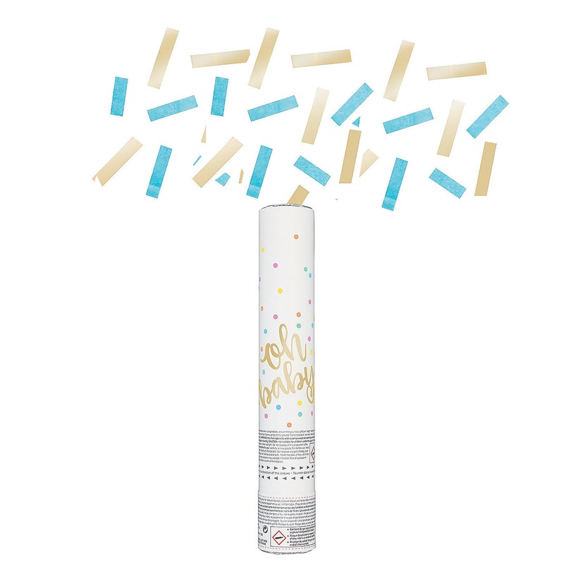Blue and Gold Confetti Cannon, 1ct