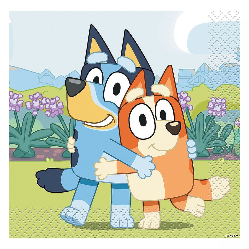 Bluey Party Disposable Paper Beverage Napkins 16 ct