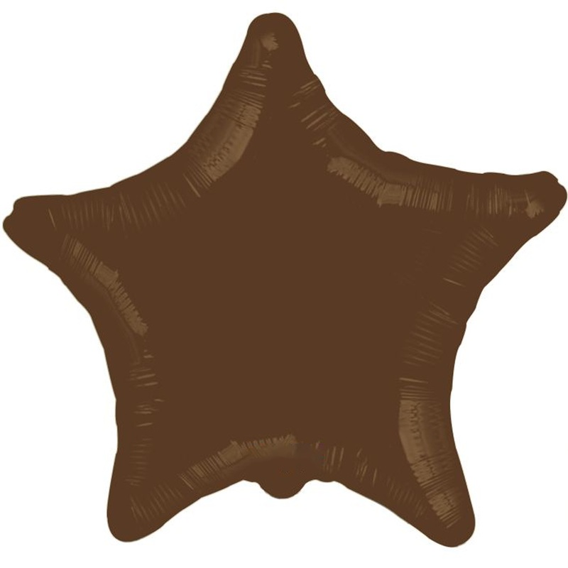 Brown Star Foil Balloon 18", 1 ct