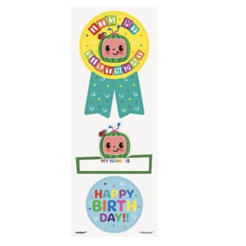 CoComelon Birthday Sticker Sheets/Favors 31 Stickers