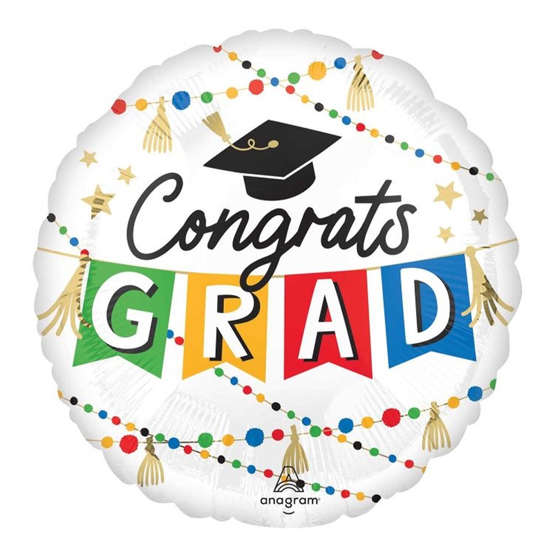Congrats Grad Party Foil Balloon 28"