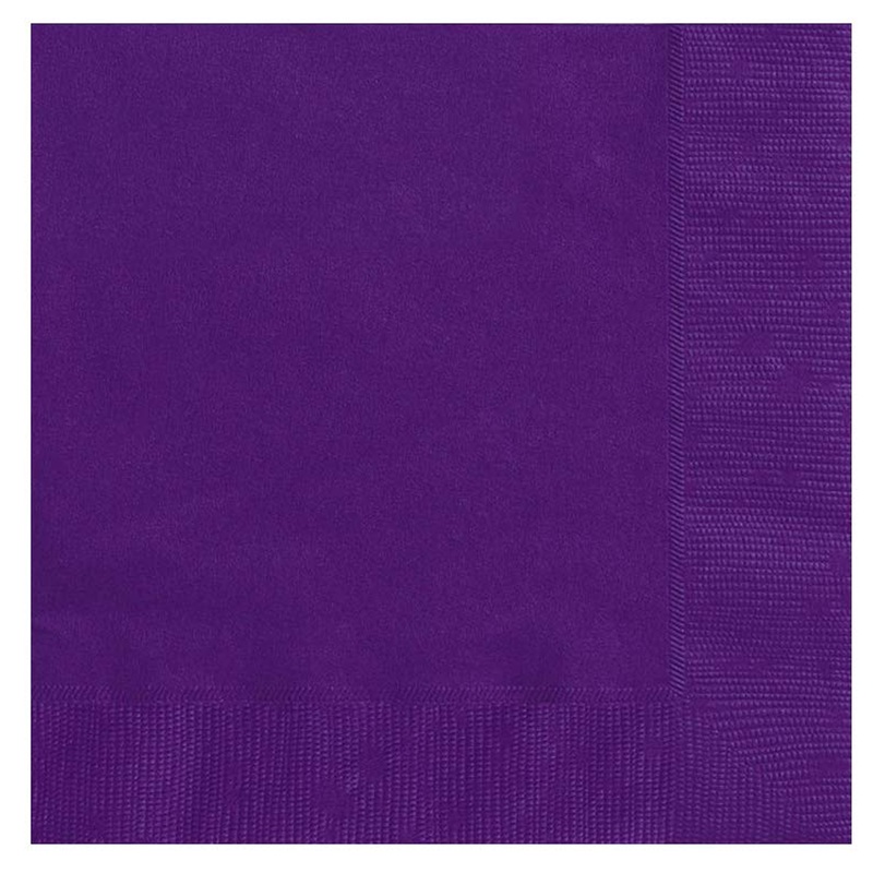 Deep Purple Solid Luncheon Paper Napkins, 20ct