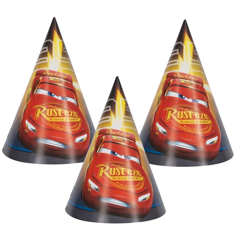 Disney Cars Party Hats, 8 ct