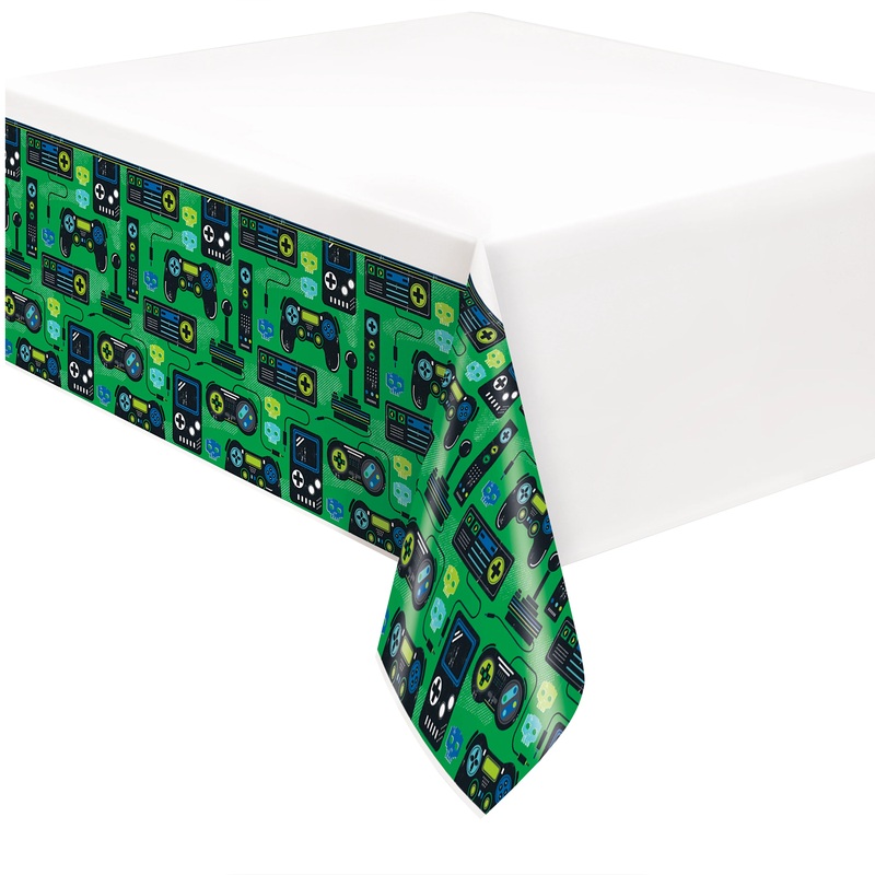 Gamer Birthday Rectangular Plastic Table Cover, 54" x 84"