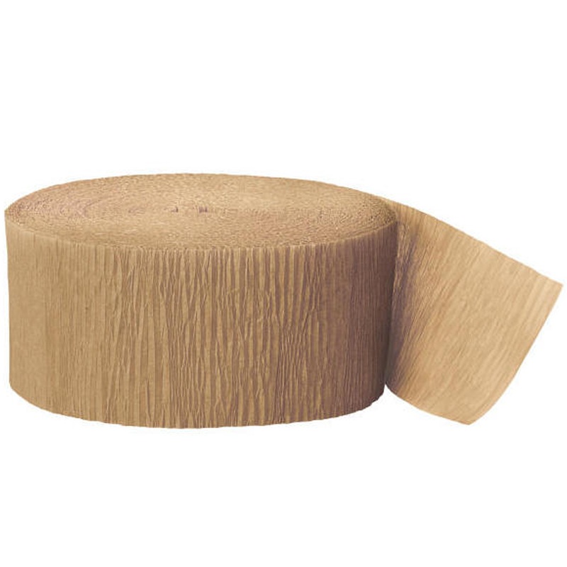 Gold Crepe Paper Streamer, 81 ft