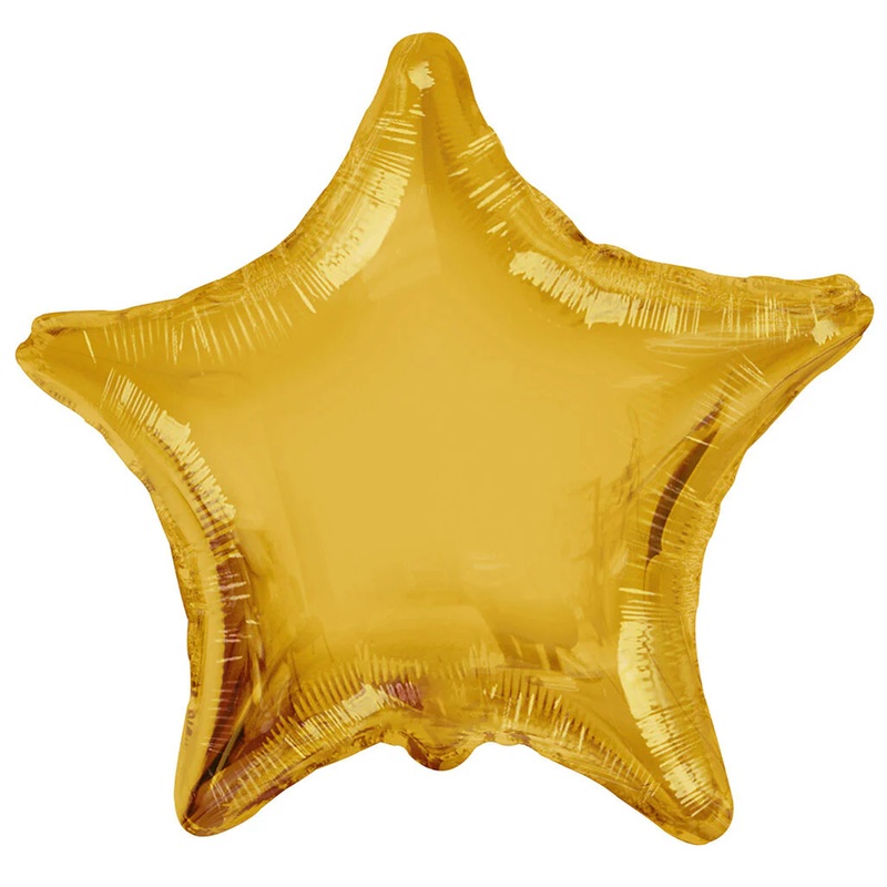Gold Star Foil Balloon 18", 1 ct
