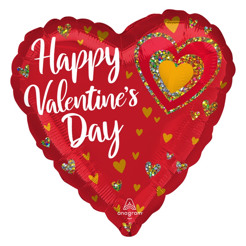 Happy Valentines Day Heart Foil Balloon 18 inches