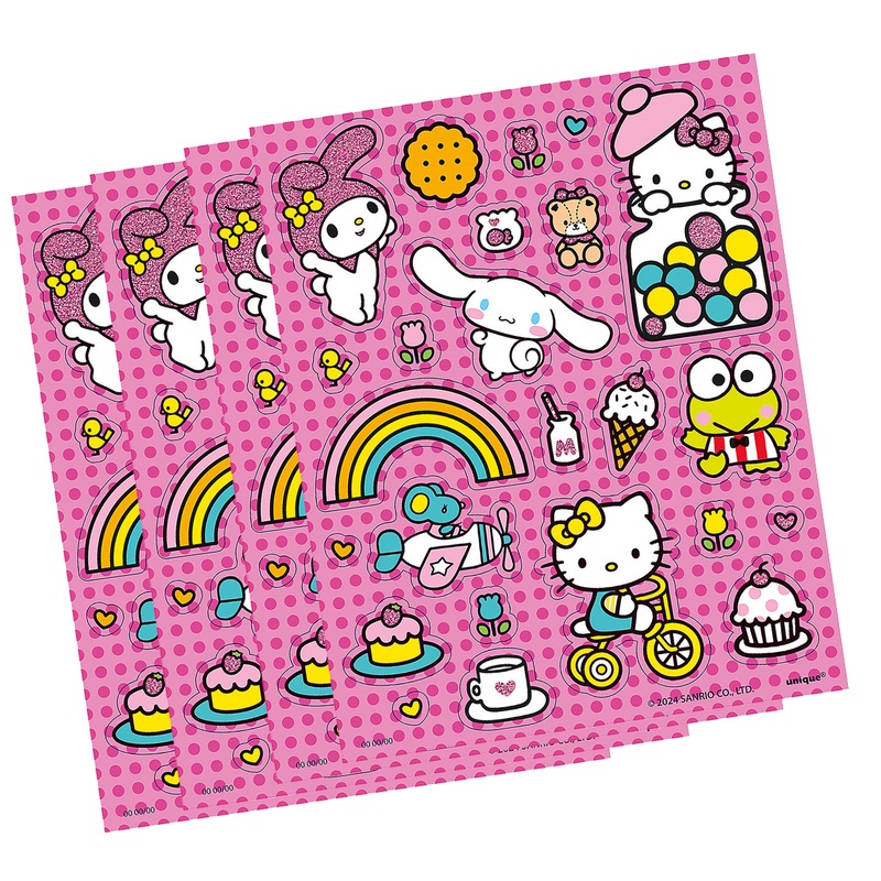 Hello Kitty Glitter Sticker Sheets  4 Sheets