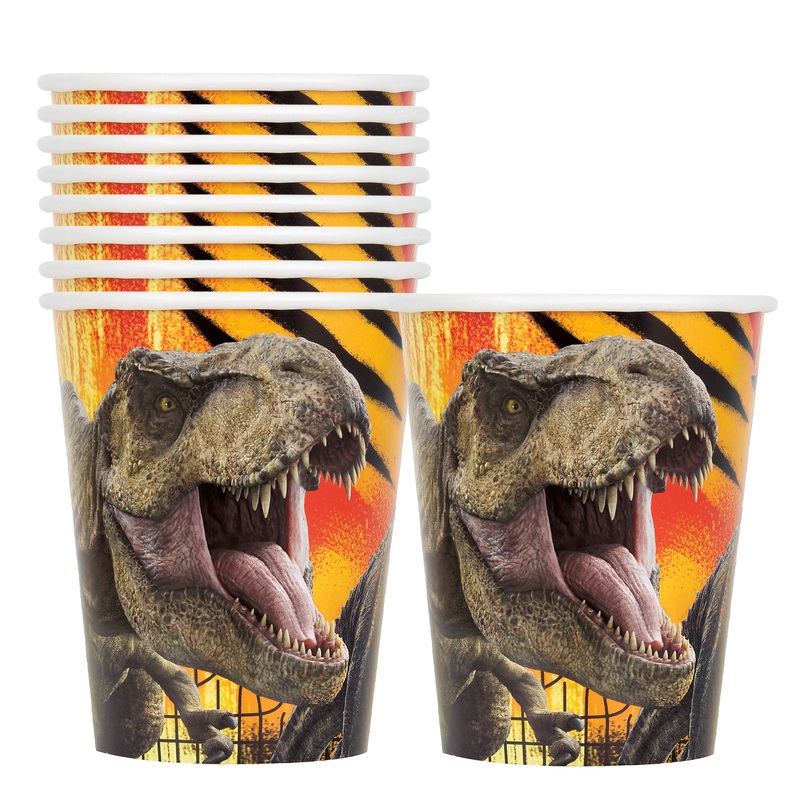 Jurassic World T-Rex Paper Cups 9 oz - 8 Ct