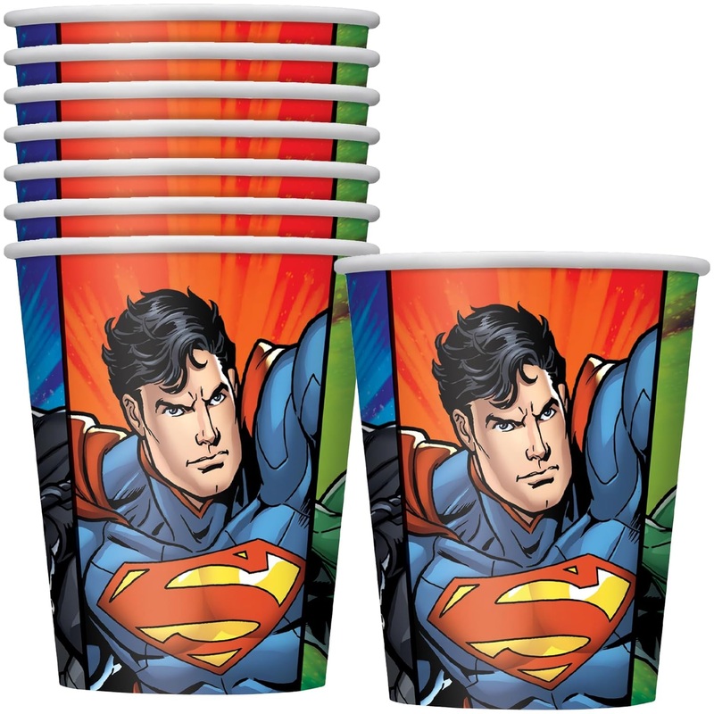 Justice League Paper Cups  9 oz  8 Count