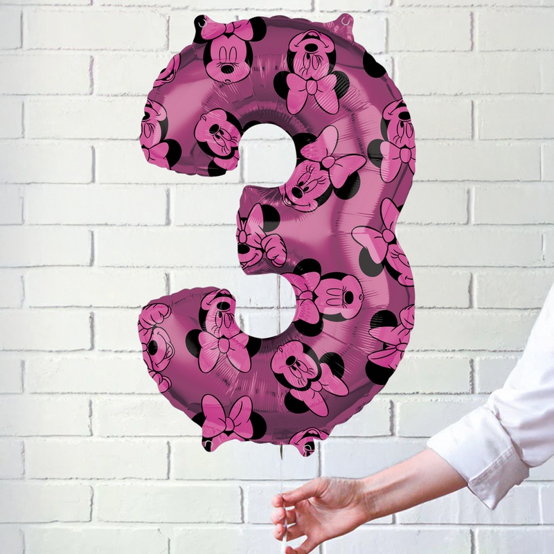 Minnie Mouse 3 Number Foil Balloon 26