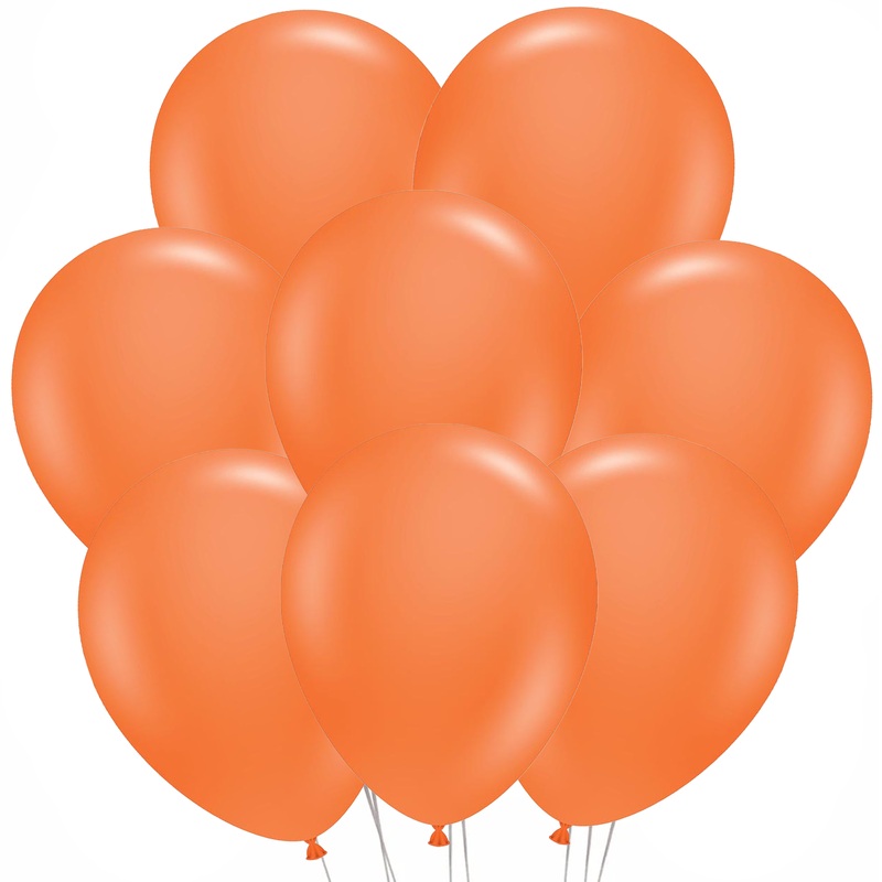 Orange Color Latex Balloons 12" 8 ct