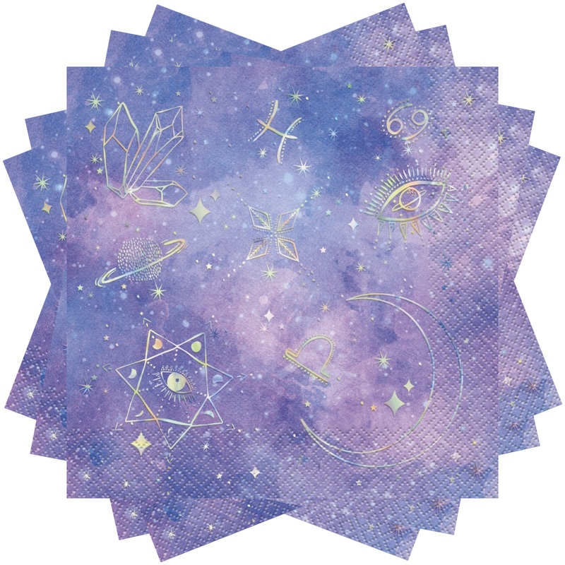 Purple Galaxy Luncheon Napkins, 16ct