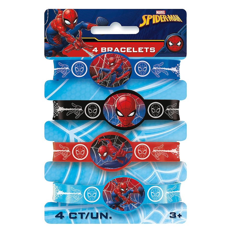 Spider-Man Rubber Bracelets - 4 Pc