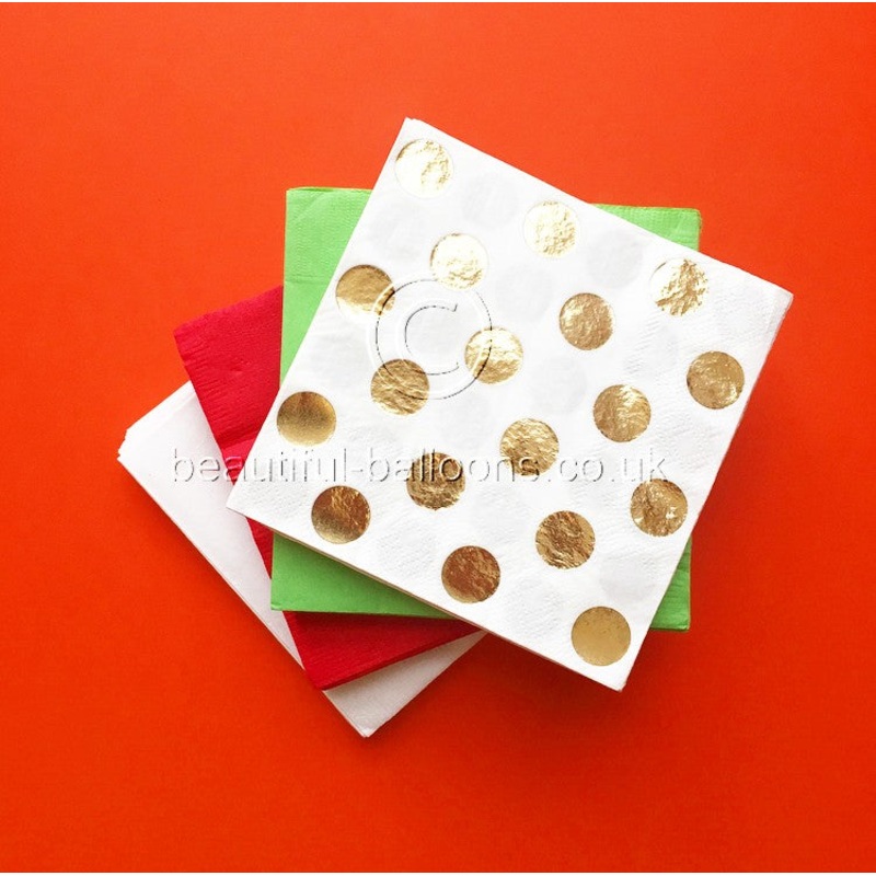76 x Christmas Shade Beverage Napkins