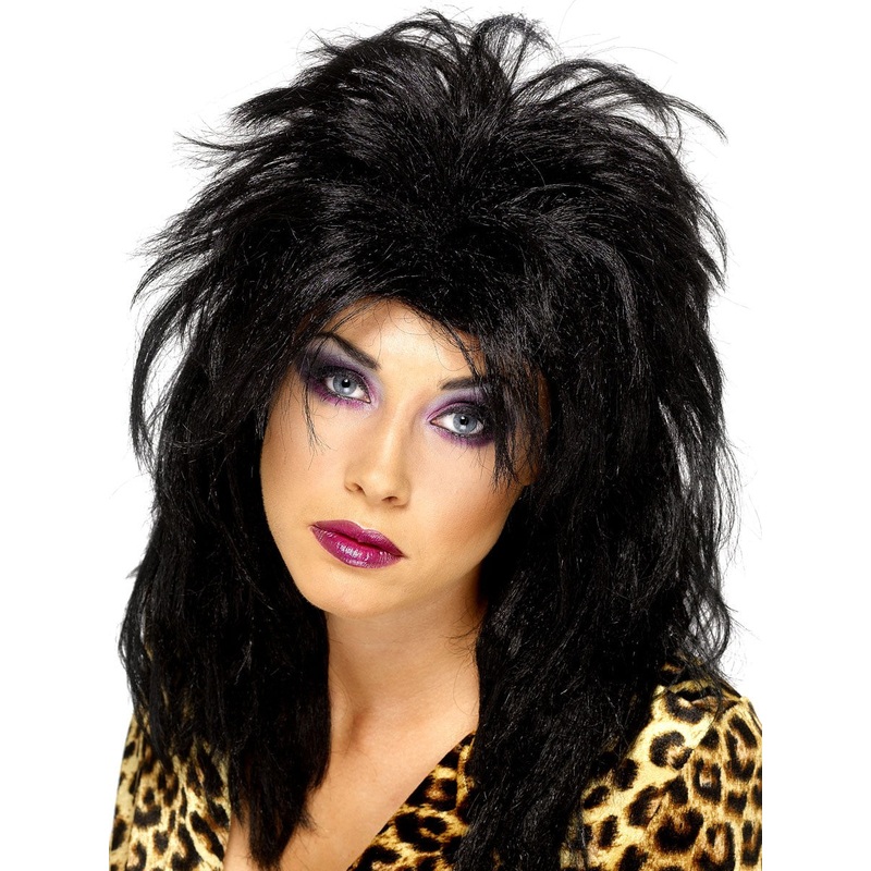 Black 80's Popstar Wig