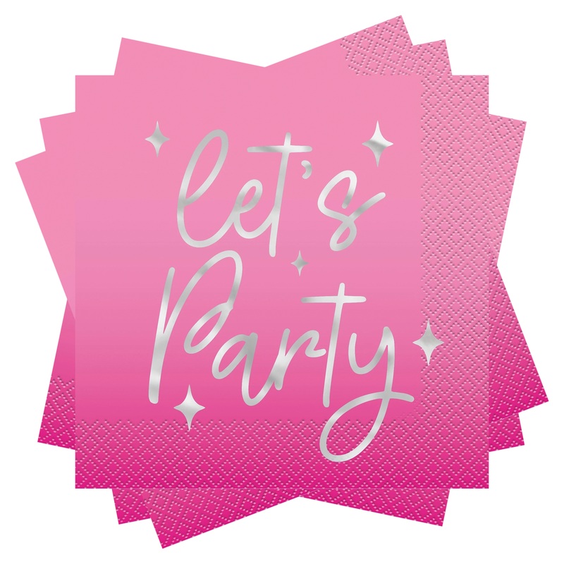 Dance Party "Let's Party" Luncheon Napkins, 16ct