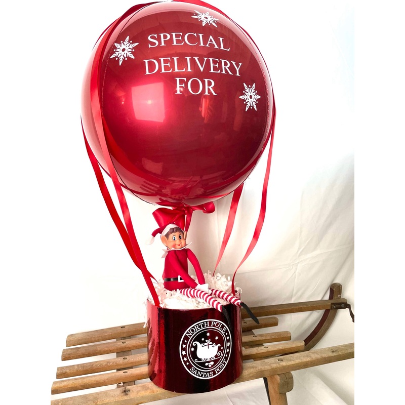Elf on the shelf arrival Hot air balloon