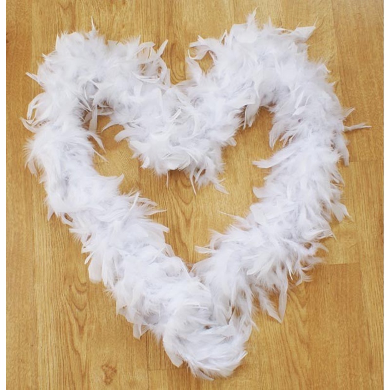 Feather Boa - White 80g