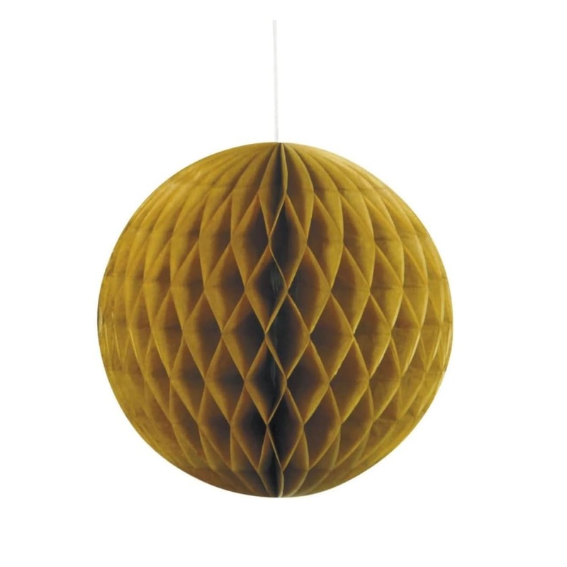 Gold Solid Honeycomb Ball 8"