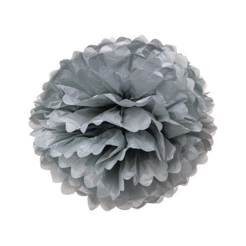 Grey tissue paper Pom Pom