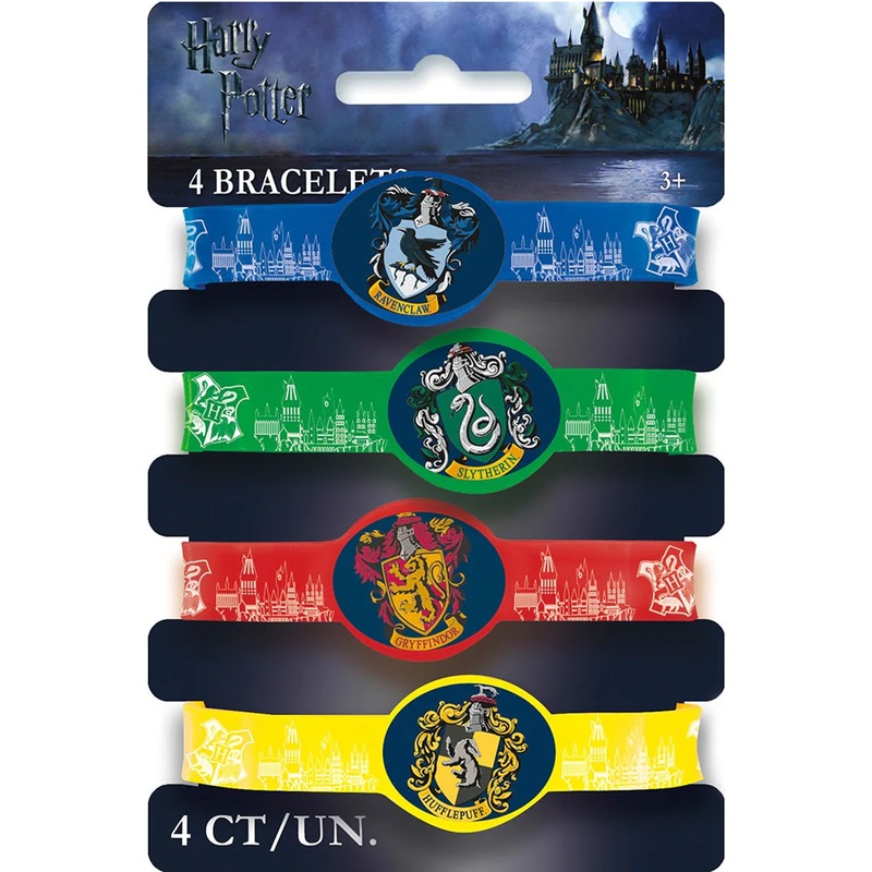 Harry Potter Rubber Bracelets - 4 Pc.