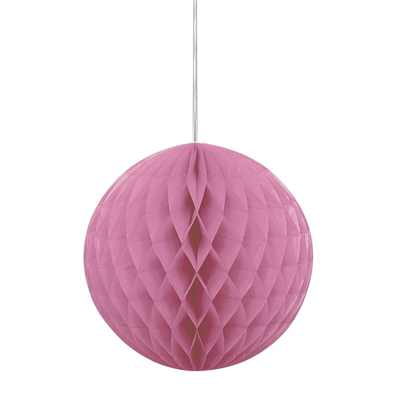 Hot Pink Solid Honeycomb Ball 8"