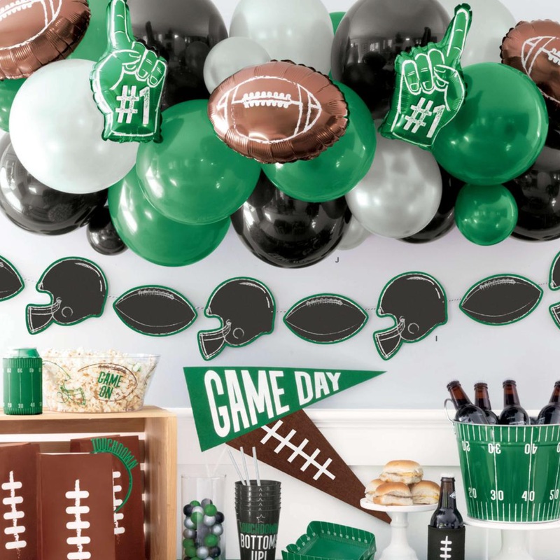 Kickoff Football Latex & Foil Balloon Garland Arch Kit, 26pc