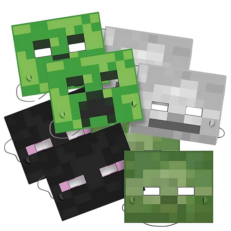 Minecraft Party Masks 8ct
