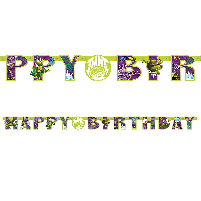 Ninja Turtles Jointed Happy Birthday Banner 6.5 ft