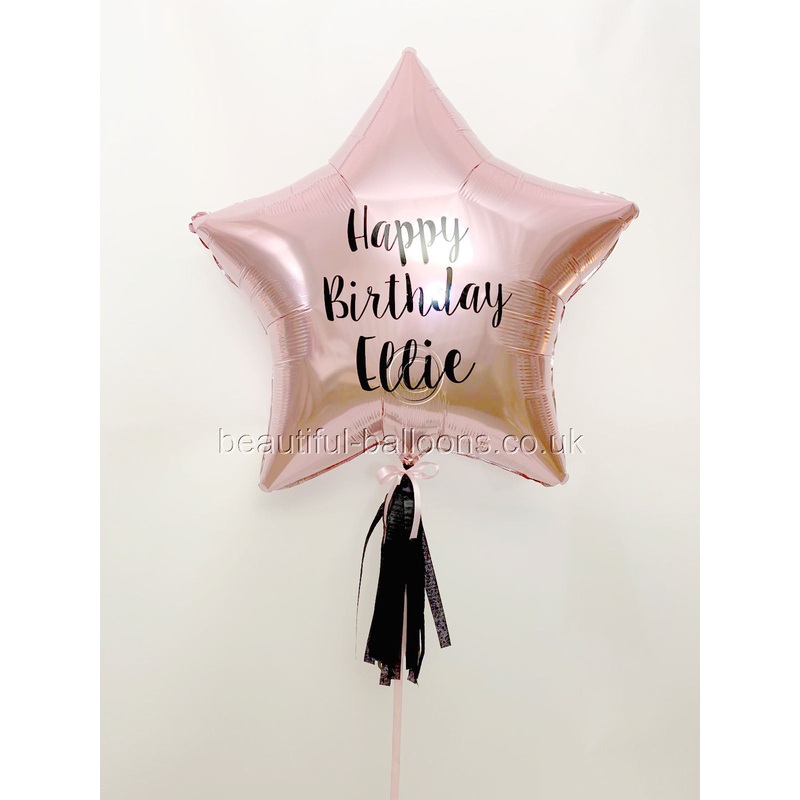 Pale Pink Jumbo Star with Black Vinyl