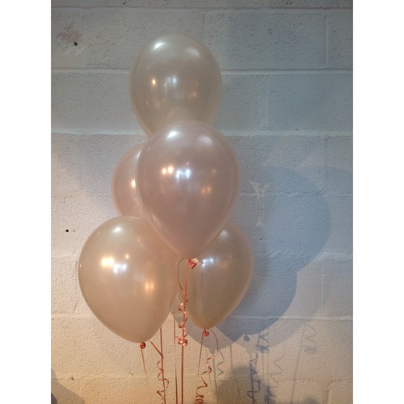 Peach Blush Single Shade Range Pearlised Latex Balloons (Helium Quality)