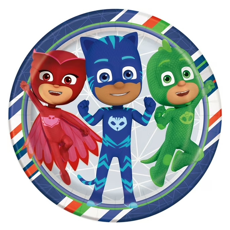 PJ Masks Birthday Paper Dinner Plates, 9in, 8ct