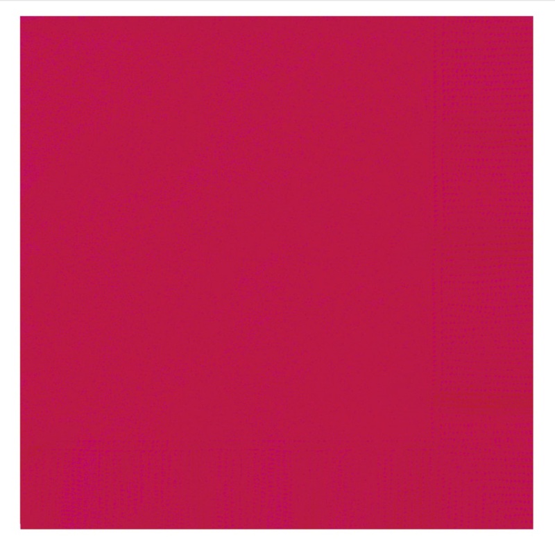 Ruby Red Solid Luncheon Paper Napkins, 20ct
