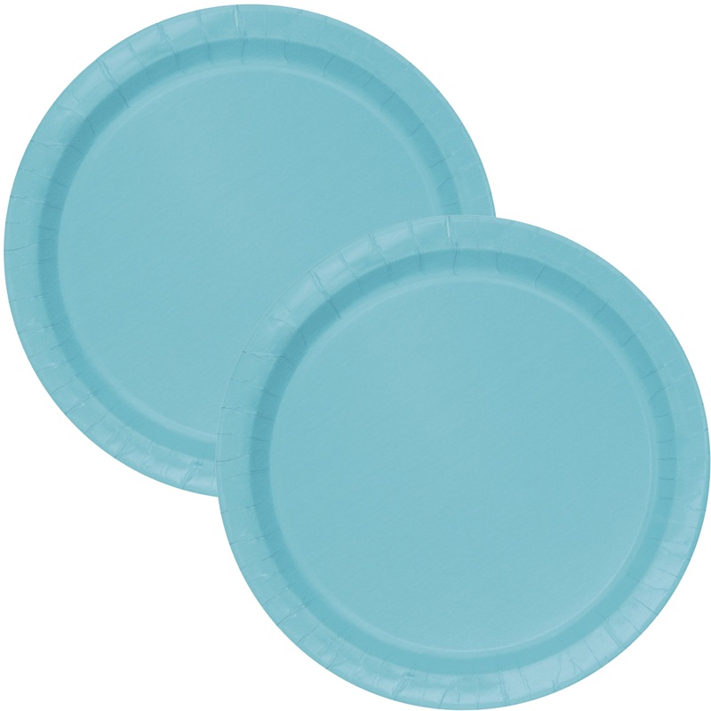Terrific Teal Round 9" Dinner Plates, 16ct
