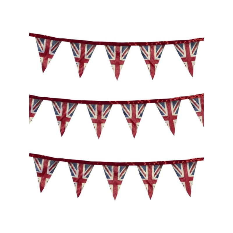 Union Jack Fabric Triangle Bunting 3m